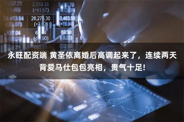 永旺配资端 黄圣依离婚后高调起来了，连续两天背爱马仕包包亮相，贵气十足!