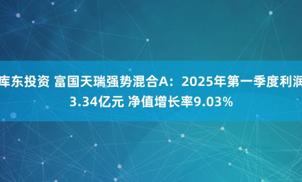 库东投资 富国天瑞强势混合A：2025年第一季度利润3.34亿元 净值增长率9.03%