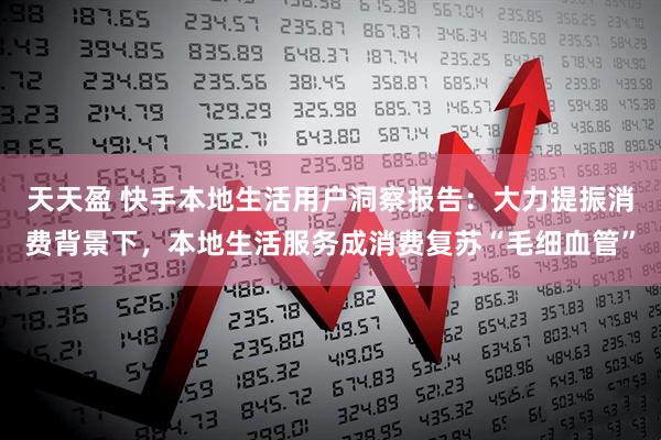 天天盈 快手本地生活用户洞察报告：大力提振消费背景下，本地生活服务成消费复苏“毛细血管”