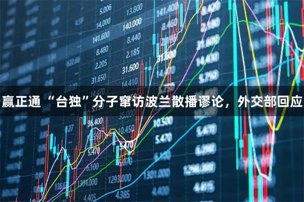 赢正通 “台独”分子窜访波兰散播谬论，外交部回应