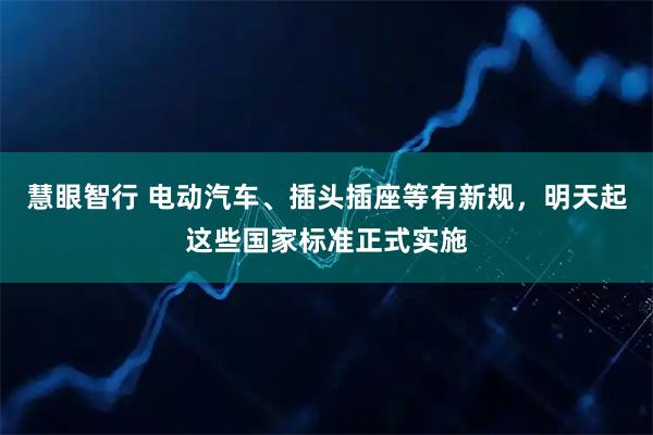 慧眼智行 电动汽车、插头插座等有新规，明天起这些国家标准正式实施